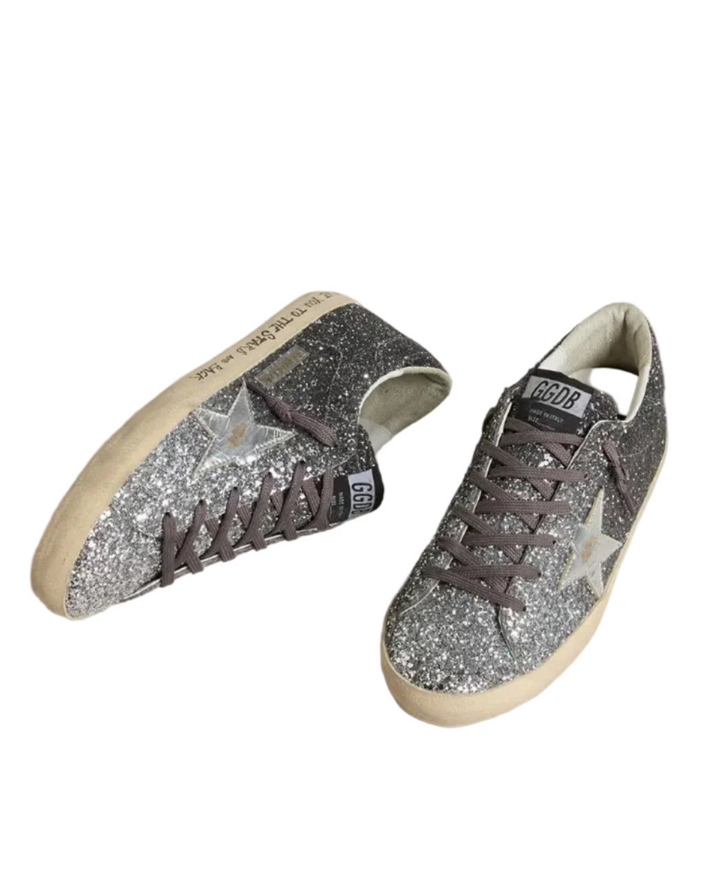 GOLDEN GOOSE - SUPER STAR CLASSIC WITH LIST SILVER/BLACK