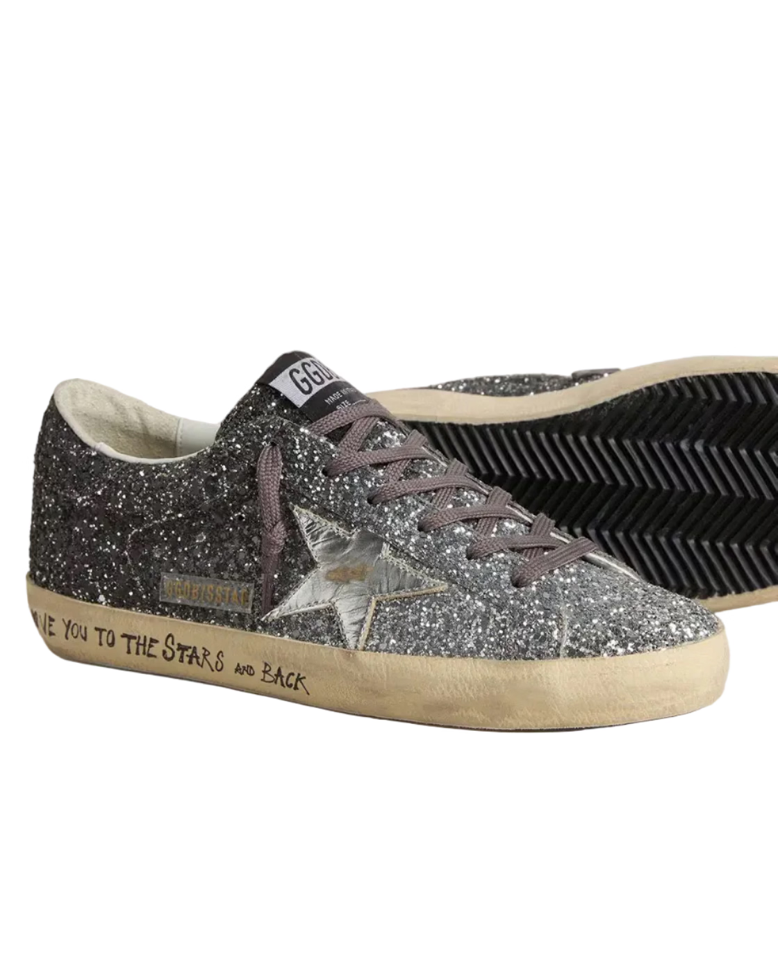 GOLDEN GOOSE - SUPER STAR CLASSIC WITH LIST SILVER/BLACK