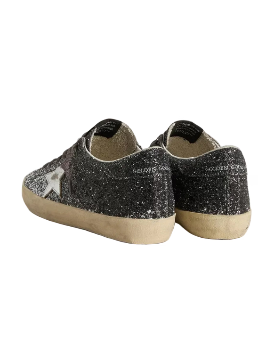 GOLDEN GOOSE - SUPER STAR CLASSIC WITH LIST SILVER/BLACK