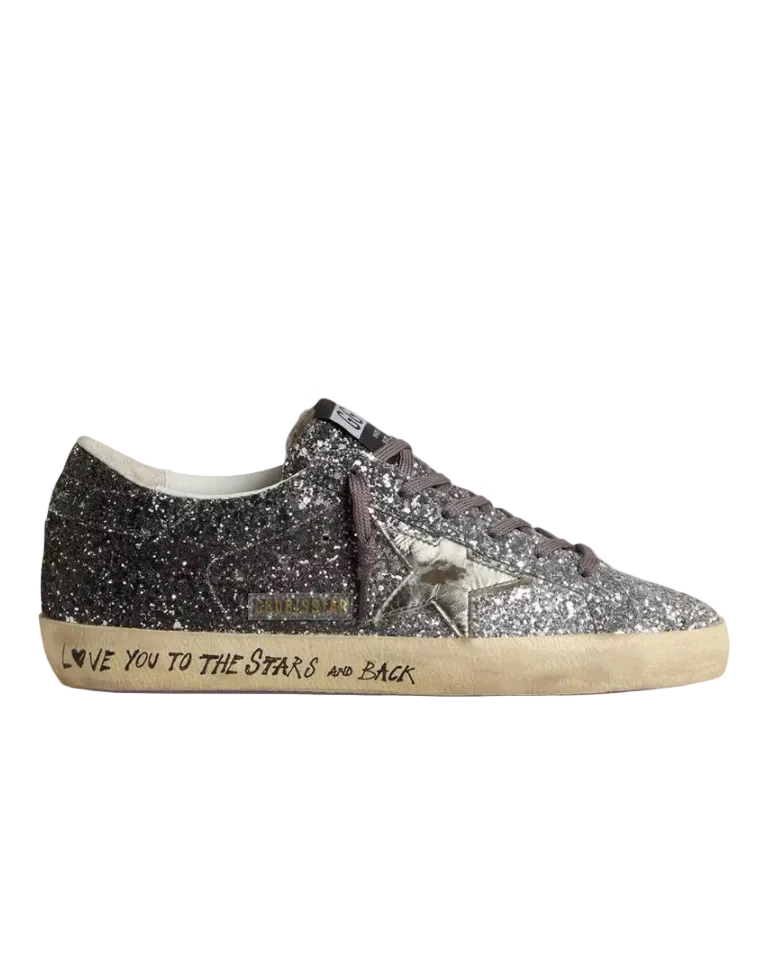 GOLDEN GOOSE - SUPER STAR CLASSIC WITH LIST SILVER/BLACK