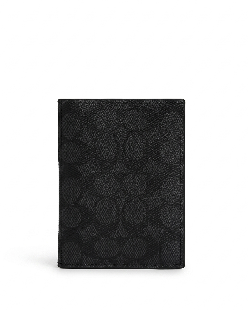 Coach Accesorio Passport Card Case In Signature Black · Premium Avenue