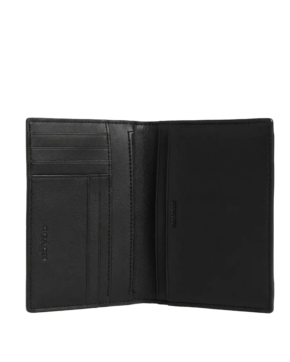 Coach Accesorio Passport Card Case In Signature Black · Premium Avenue