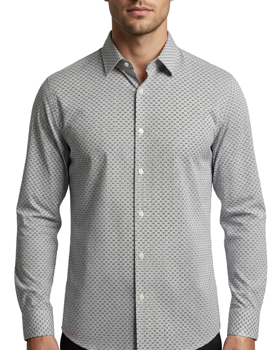 Hugo Ropa Kenno Full Logo Shirt Open White · Premium Avenue