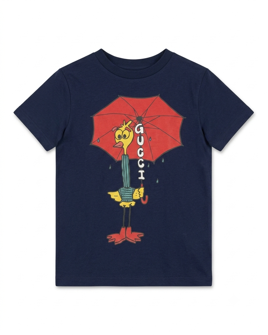 GUCCI - T-SHIRT UMBRELLA DARK BLUE/RED