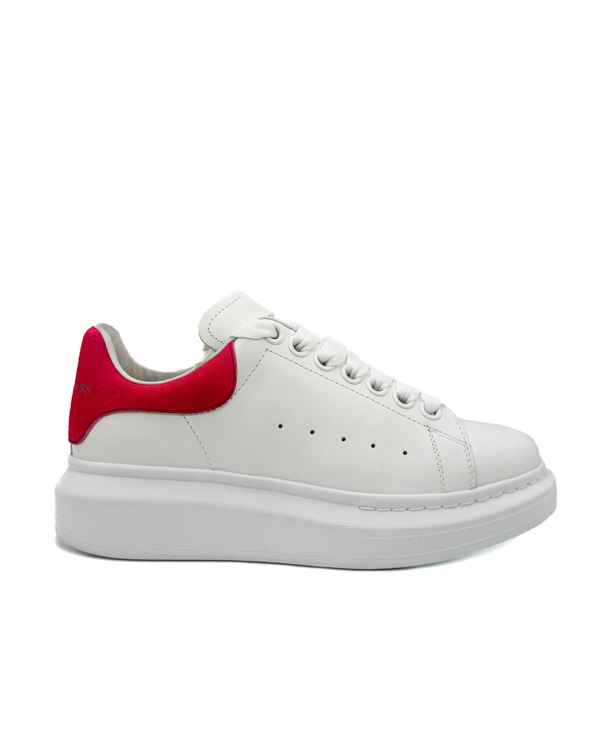 Alexander Mcqueen Calzado Larry/ Daim Velour White/Peony Pink · Premium Avenue