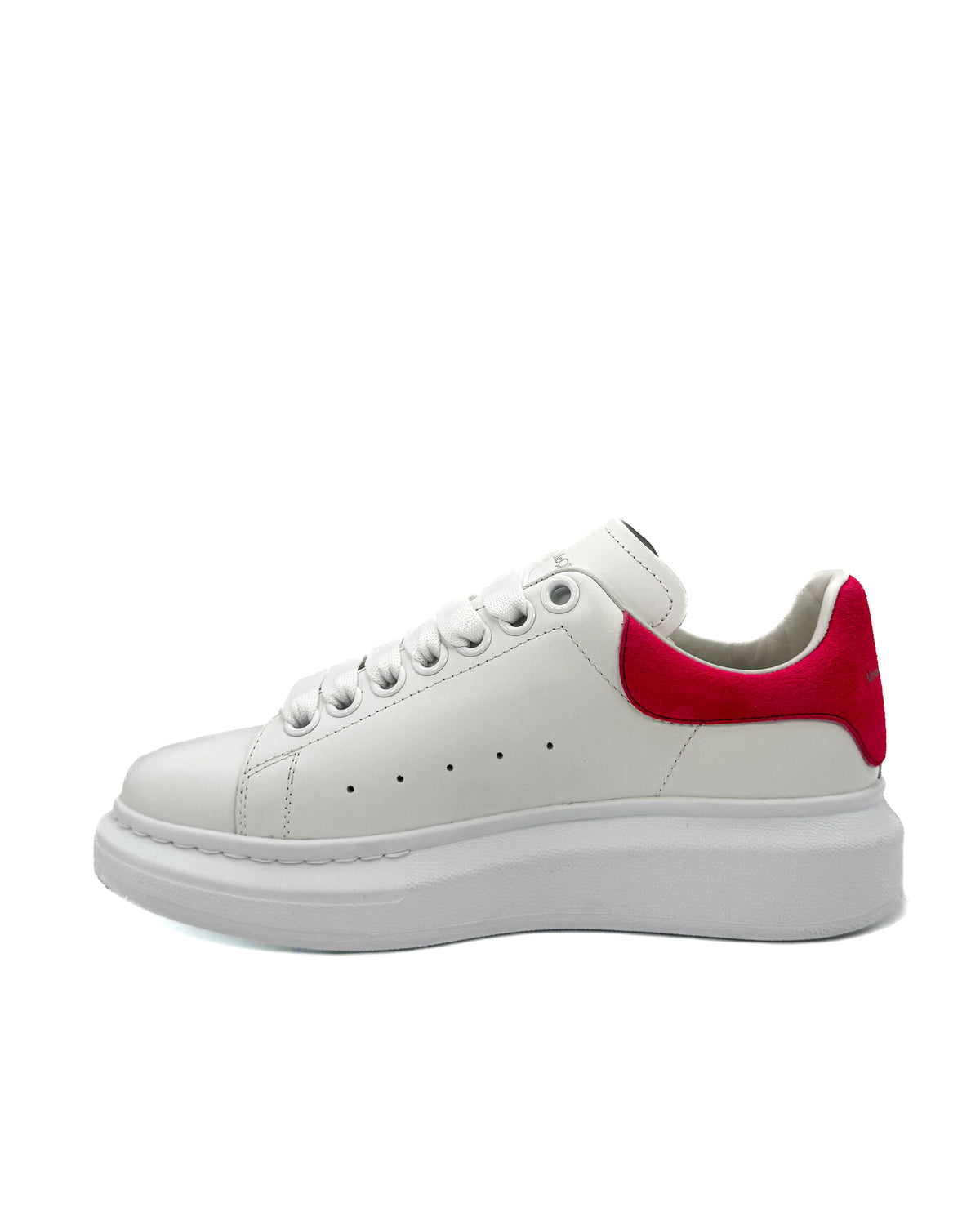 Alexander Mcqueen Calzado Larry/ Daim Velour White/Peony Pink · Premium Avenue