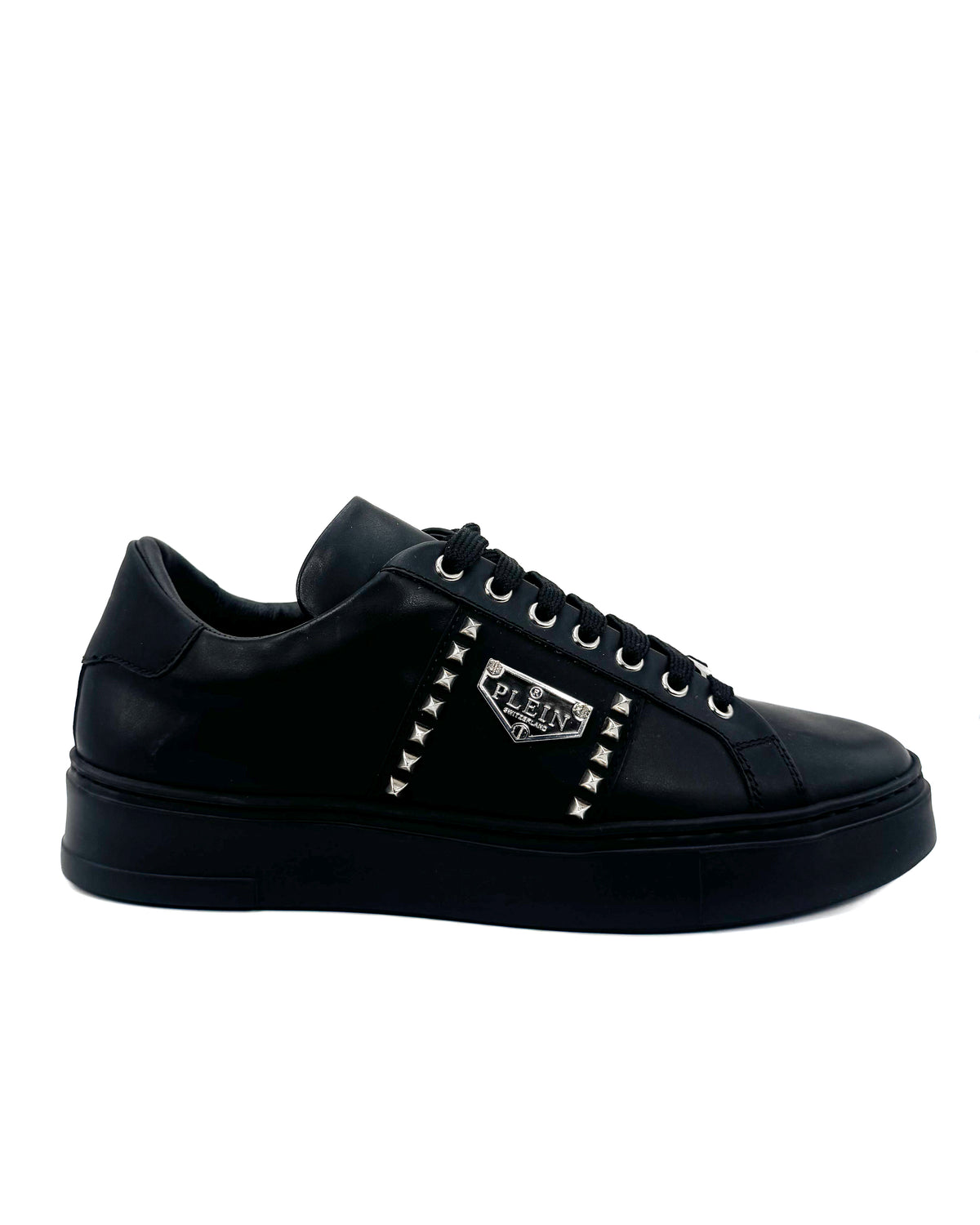 Philipp Plein Calzado Nappa Leather Lo- Top Black/Black · Premium Avenue