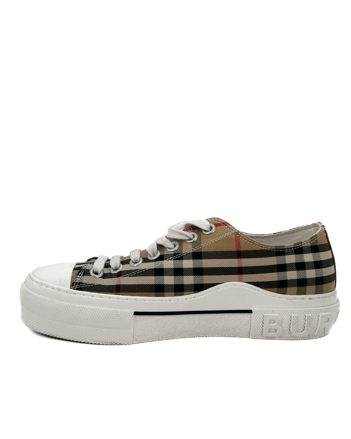 Burberry Calzado Vintage Check Cotton Beige/Blanco · Premium Avenue