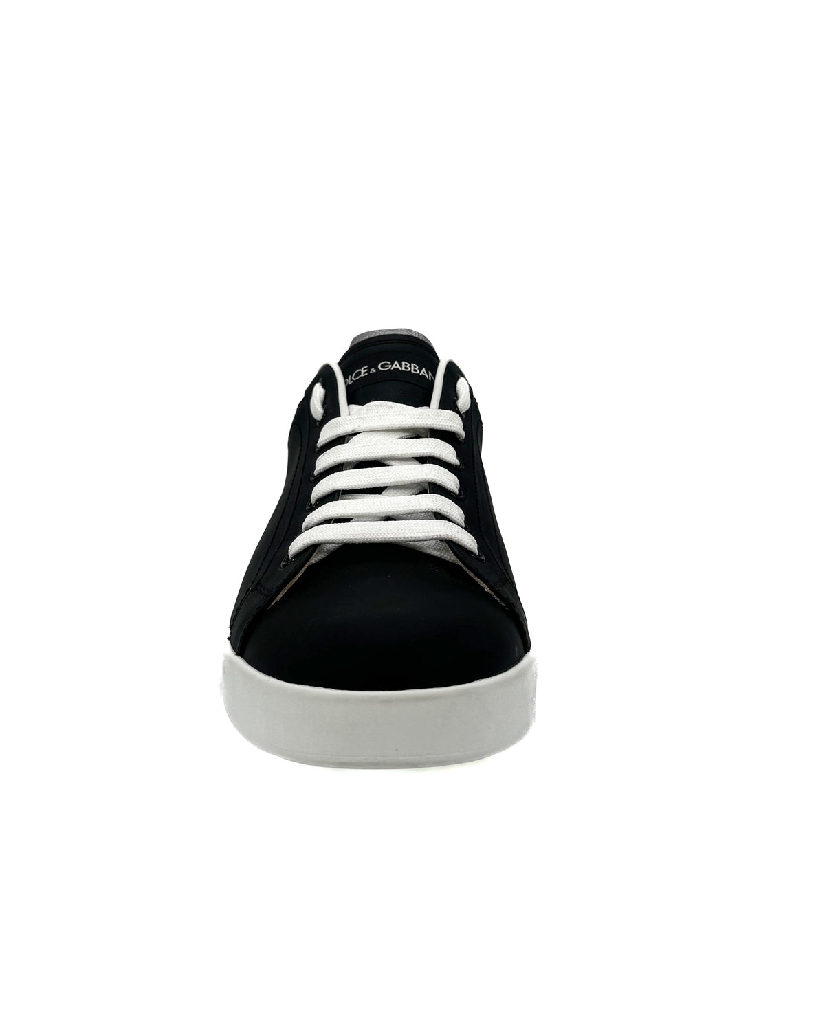 Dolce & Gabbana Calzado Portofino Sneaker Nero/Argento · Premium Avenue