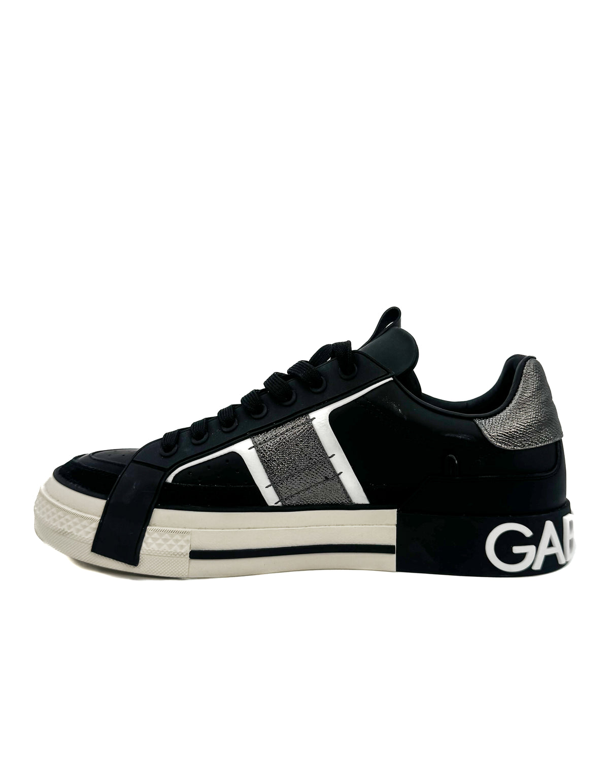 Dolce & Gabbana Calzado Portofino 2.0 Custom Nero/Argento · Premium Avenue