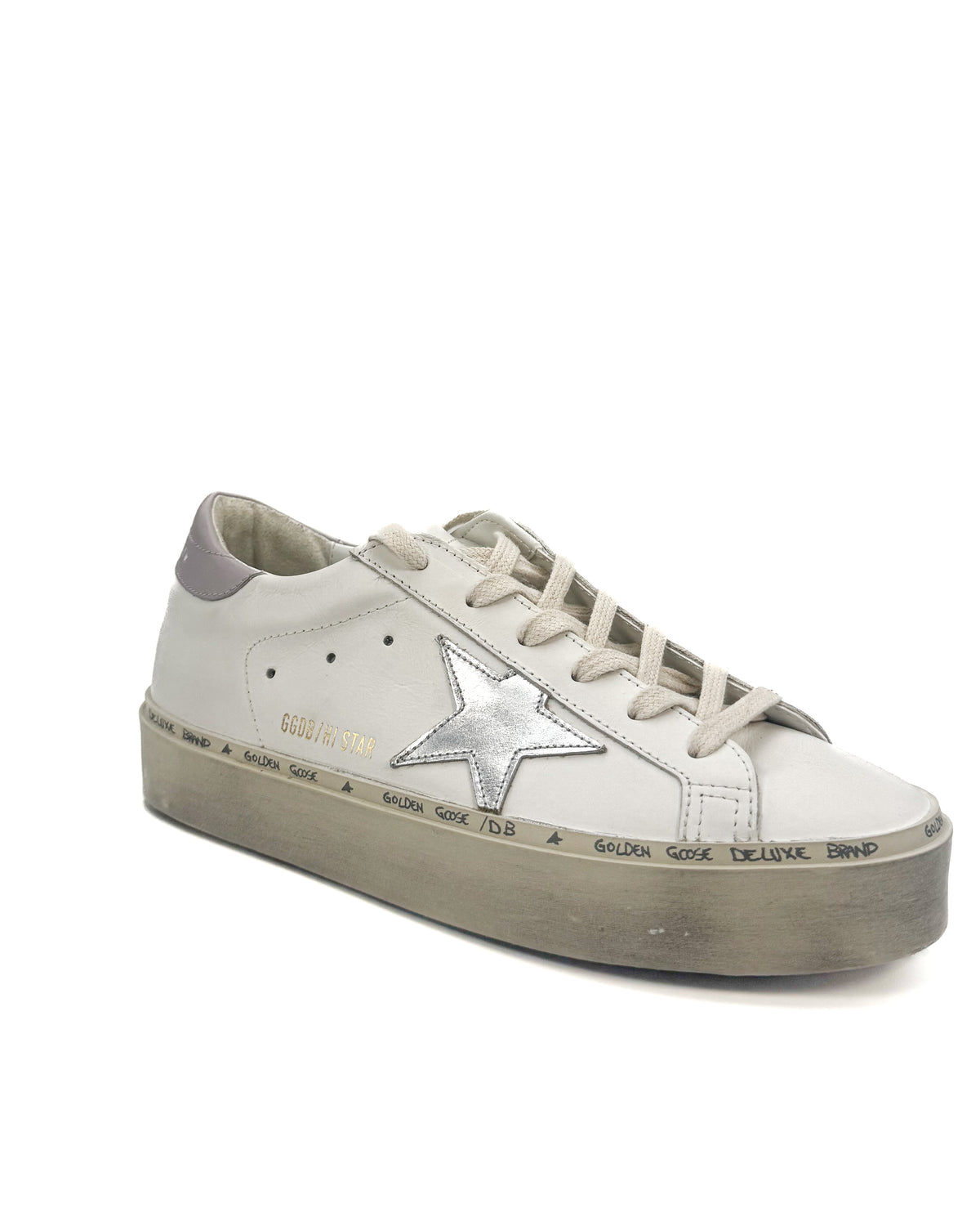 Golden Goose Calzado Hi -star White/Silver/Lilac · Premium Avenue