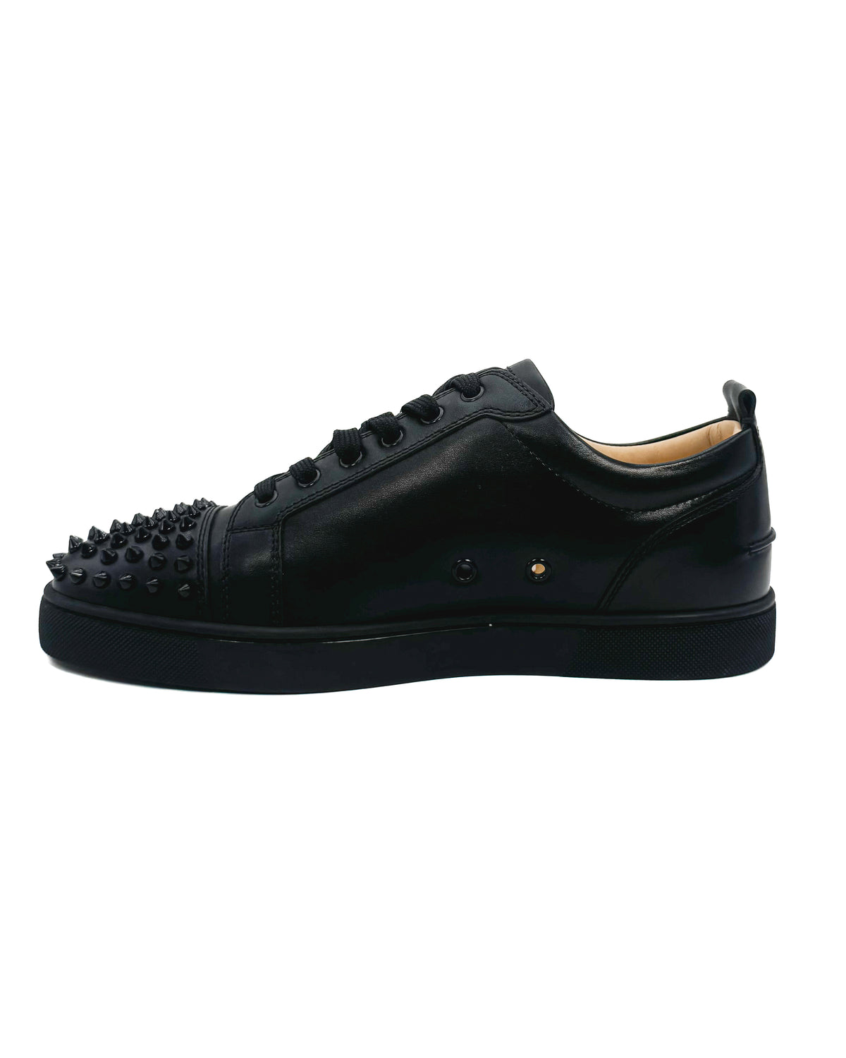 Christian Louboutin Calzado Louis Junior Spikes Flat - Calf Black · Premium Avenue