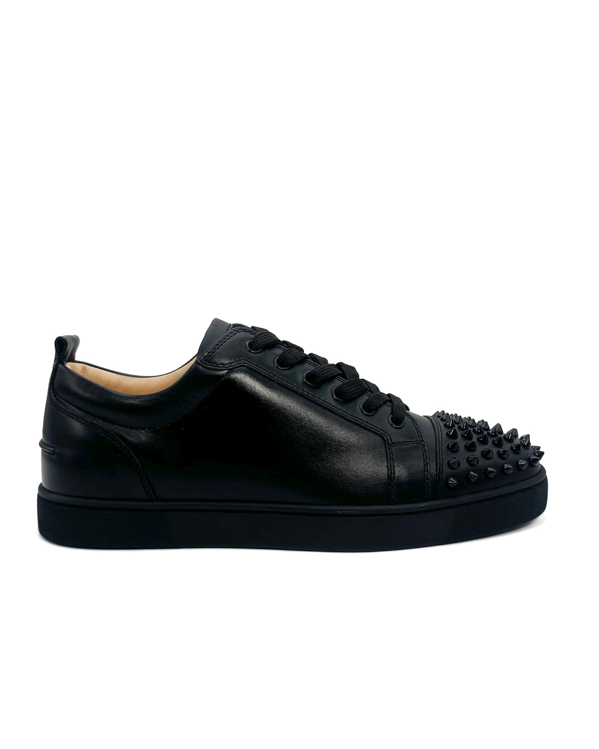 Christian Louboutin Calzado Louis Junior Spikes Flat - Calf Black · Premium Avenue