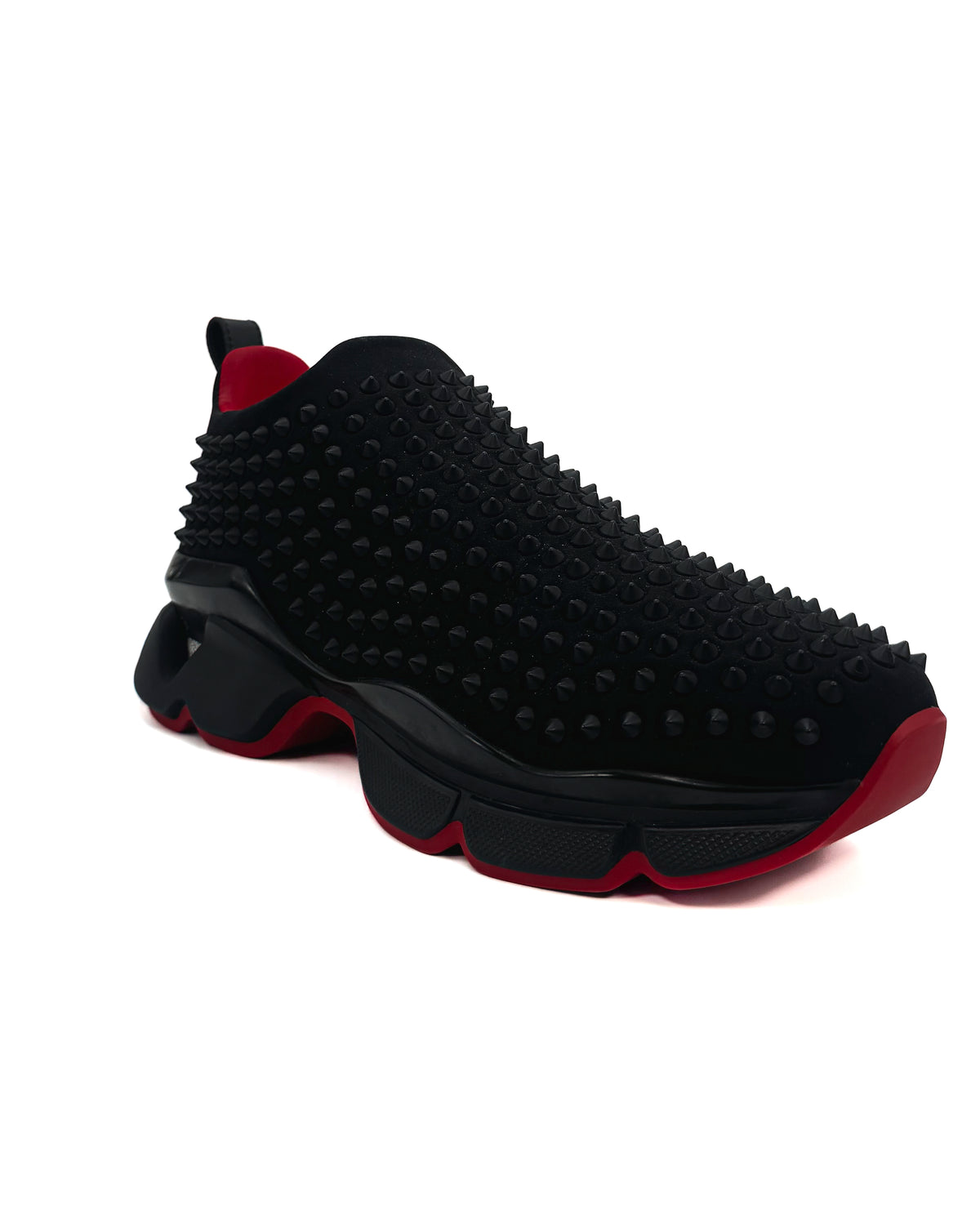 Christian Louboutin Calzado Spike-sock Flat Neoprene Black/Black Mat · Premium Avenue