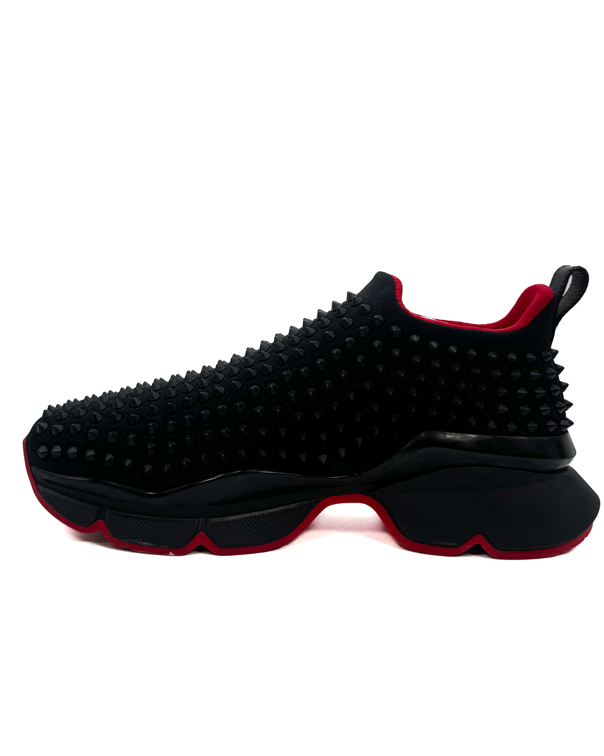 Christian Louboutin Calzado Spike-sock Flat Neoprene Black/Black Mat · Premium Avenue