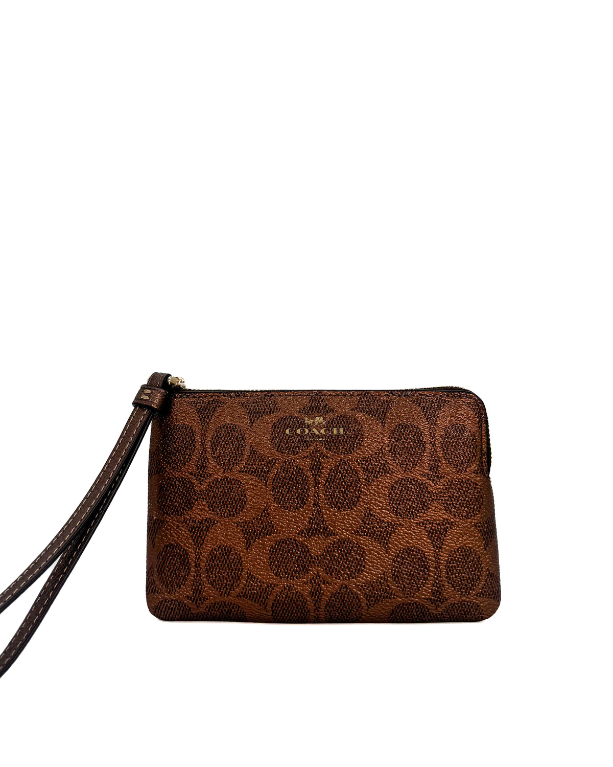 Coach Accesorio Crn Zip Mtlc Signature Im/Brown/Copper · Premium Avenue