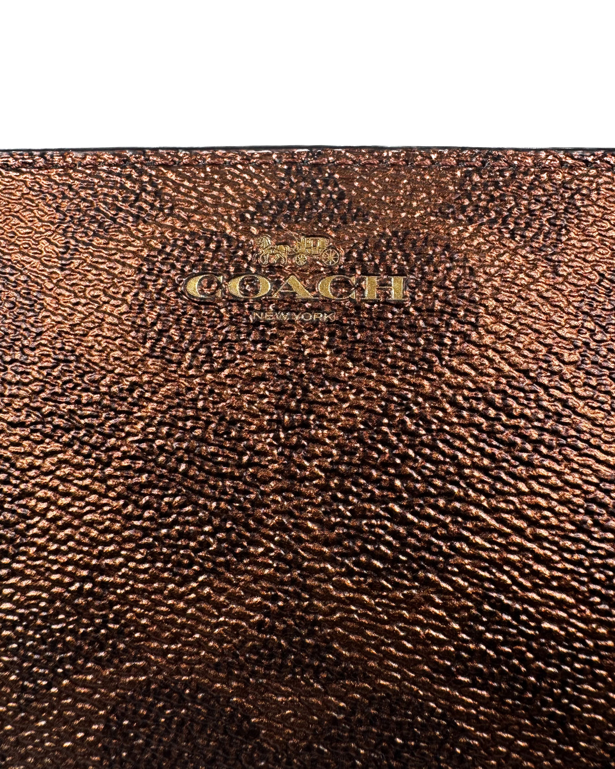 Coach Accesorio Crn Zip Mtlc Signature Im/Brown/Copper · Premium Avenue