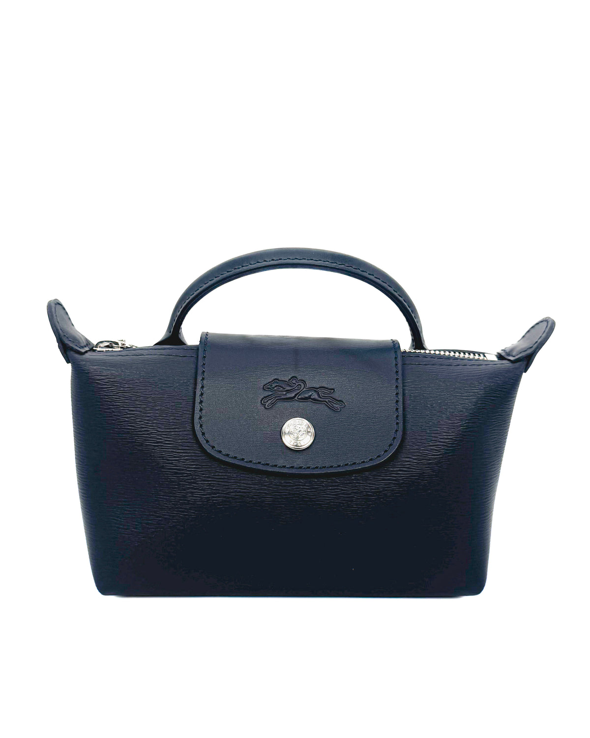 Longchamp Bolsa Le Pliage City Pounch With Handle Navy · Premium Avenue