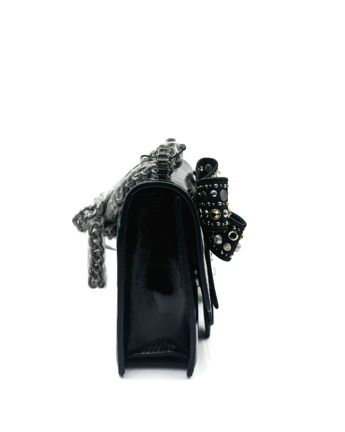 Kurt Geiger London Bolsa Bow Small Shoreditch Black/Comb · Premium Avenue