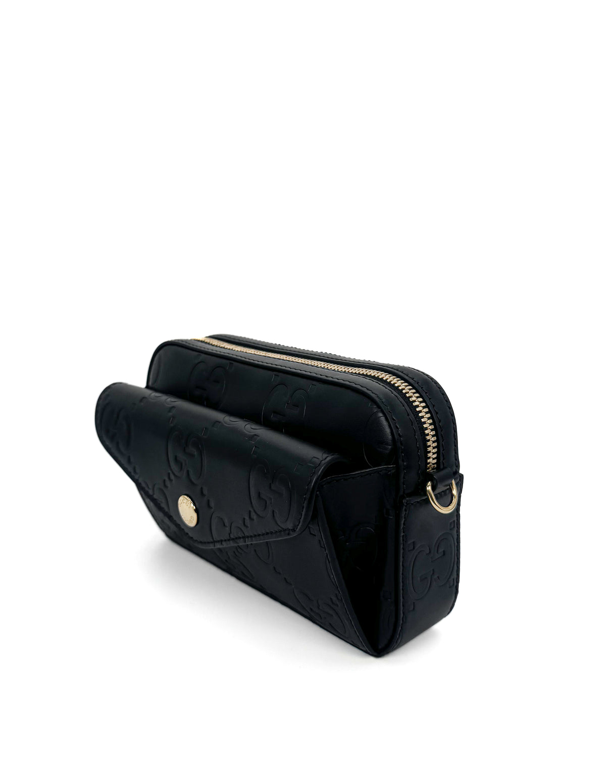 Gucci Bolsa Gg Super Mini Shoulder Bad Black · Premium Avenue