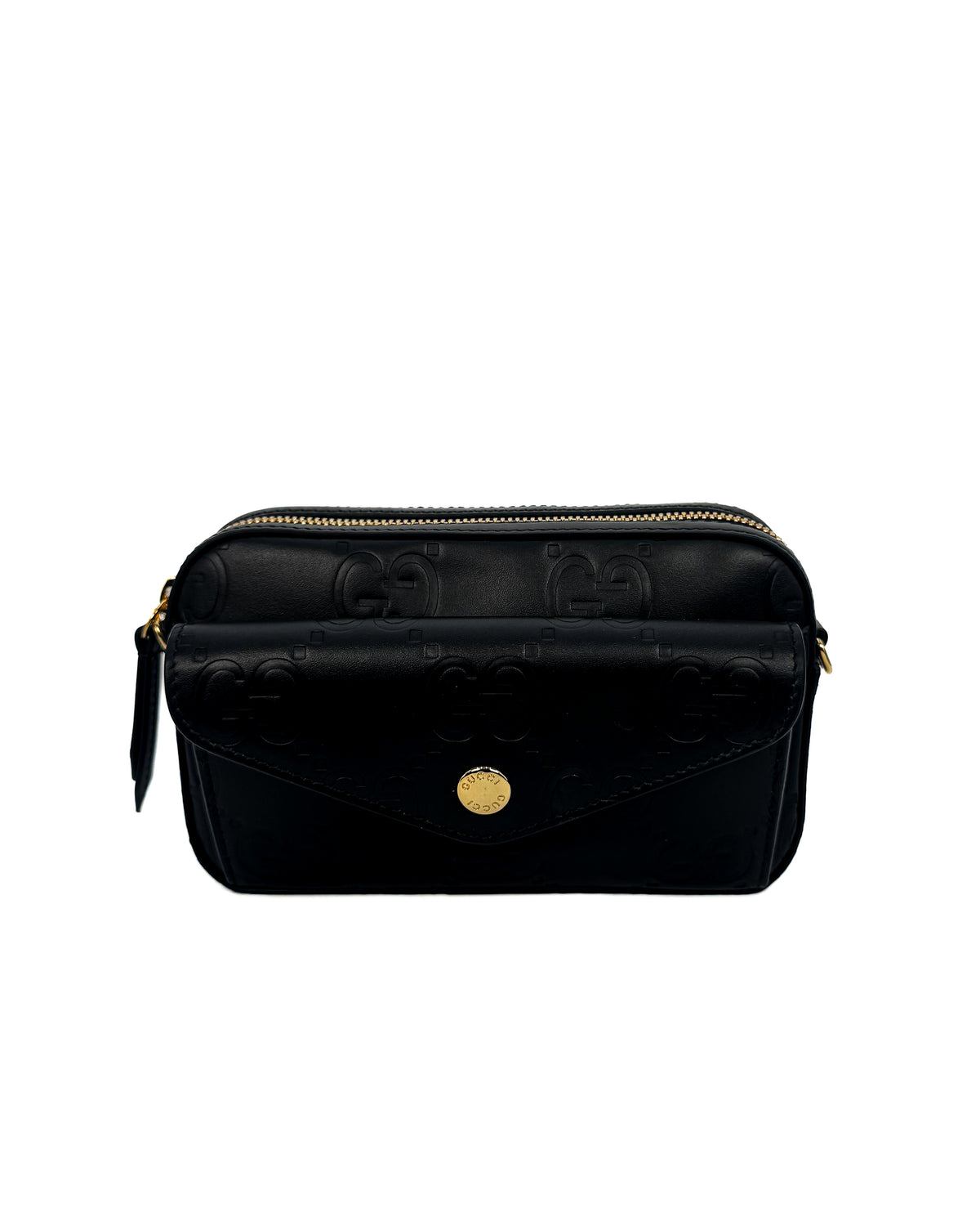 Gucci Bolsa Gg Super Mini Shoulder Bad Black · Premium Avenue