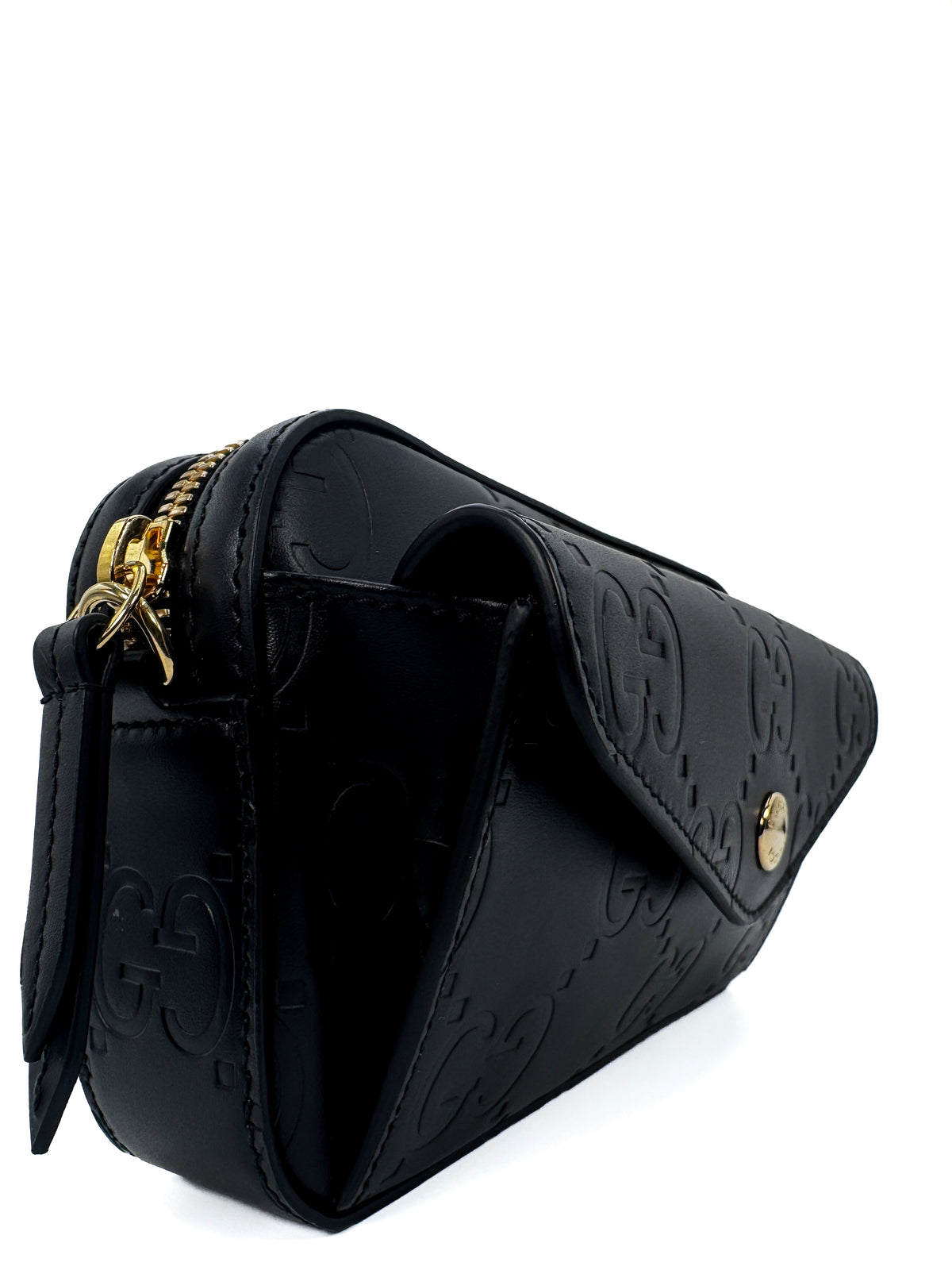 Gucci Bolsa Gg Super Mini Shoulder Bad Black · Premium Avenue
