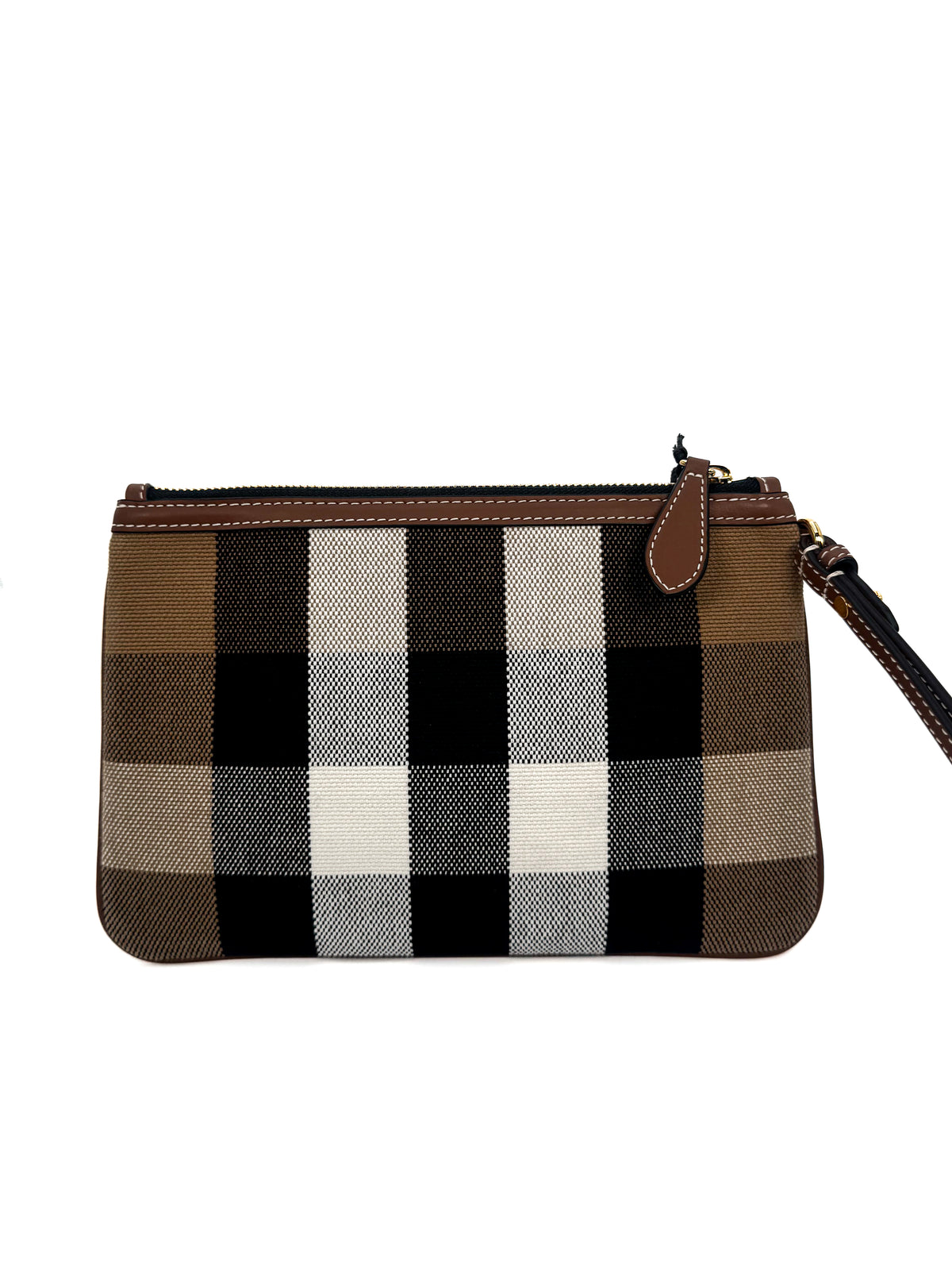 Burberry Bolsa Leather Pouch Brown · Premium Avenue