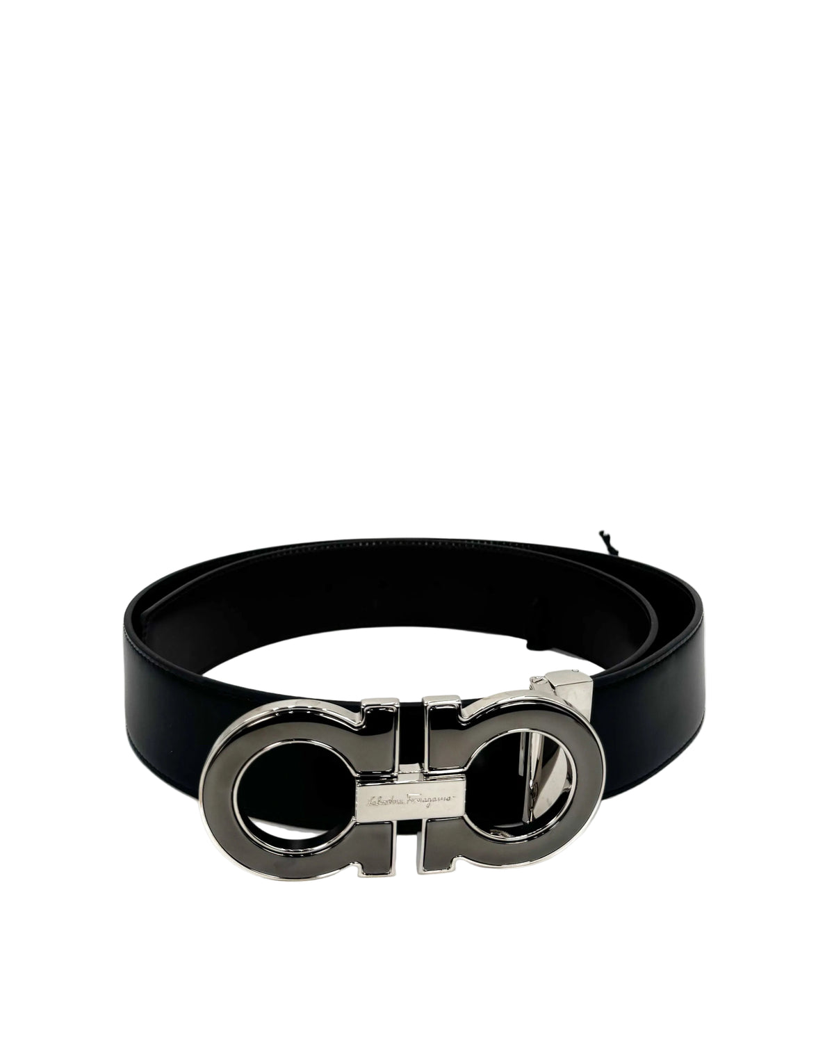 Ferragamo Accesorio Reversible Gancini Belt Black · Premium Avenue