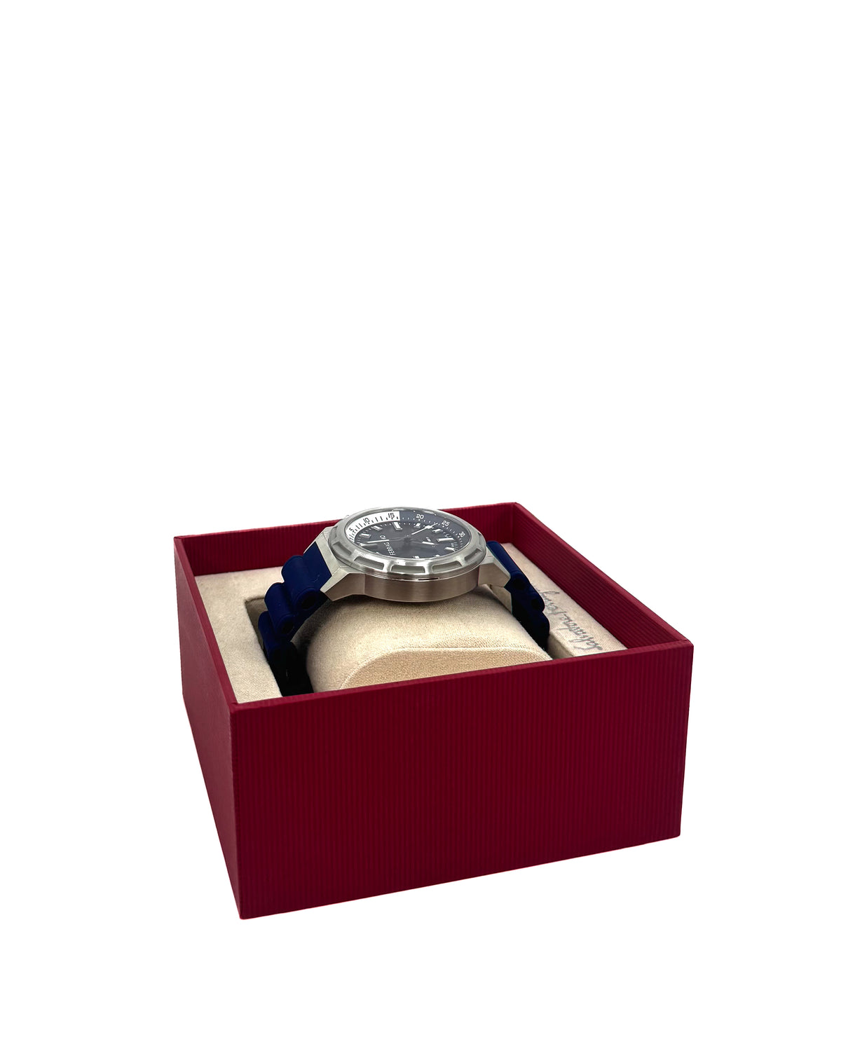 Ferragamo Accesorio Gen Z 46 Mm Qtz Silicone Blue · Premium Avenue
