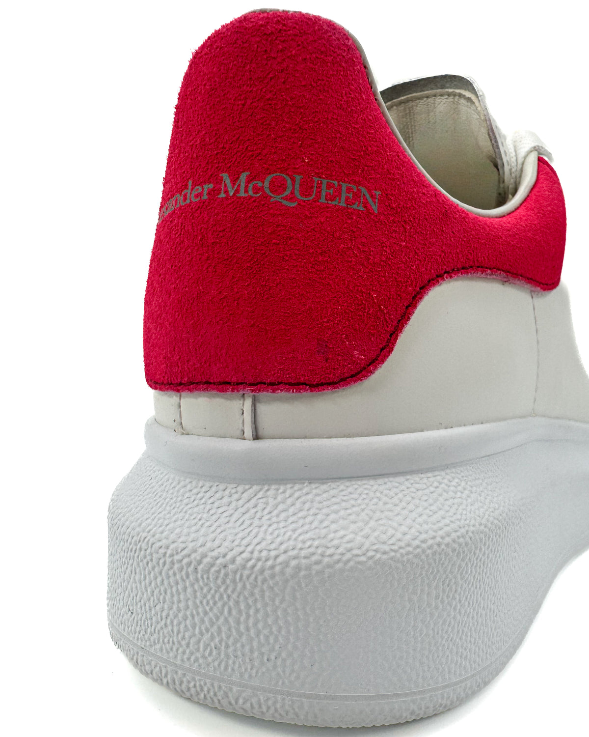 Alexander Mcqueen Calzado Larry/ Daim Velour White/Peony Pink · Premium Avenue