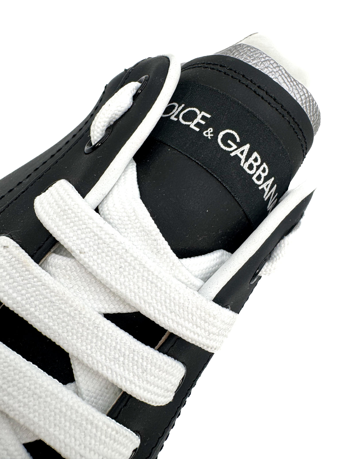 Dolce & Gabbana Calzado Portofino Sneaker Nero/Argento · Premium Avenue