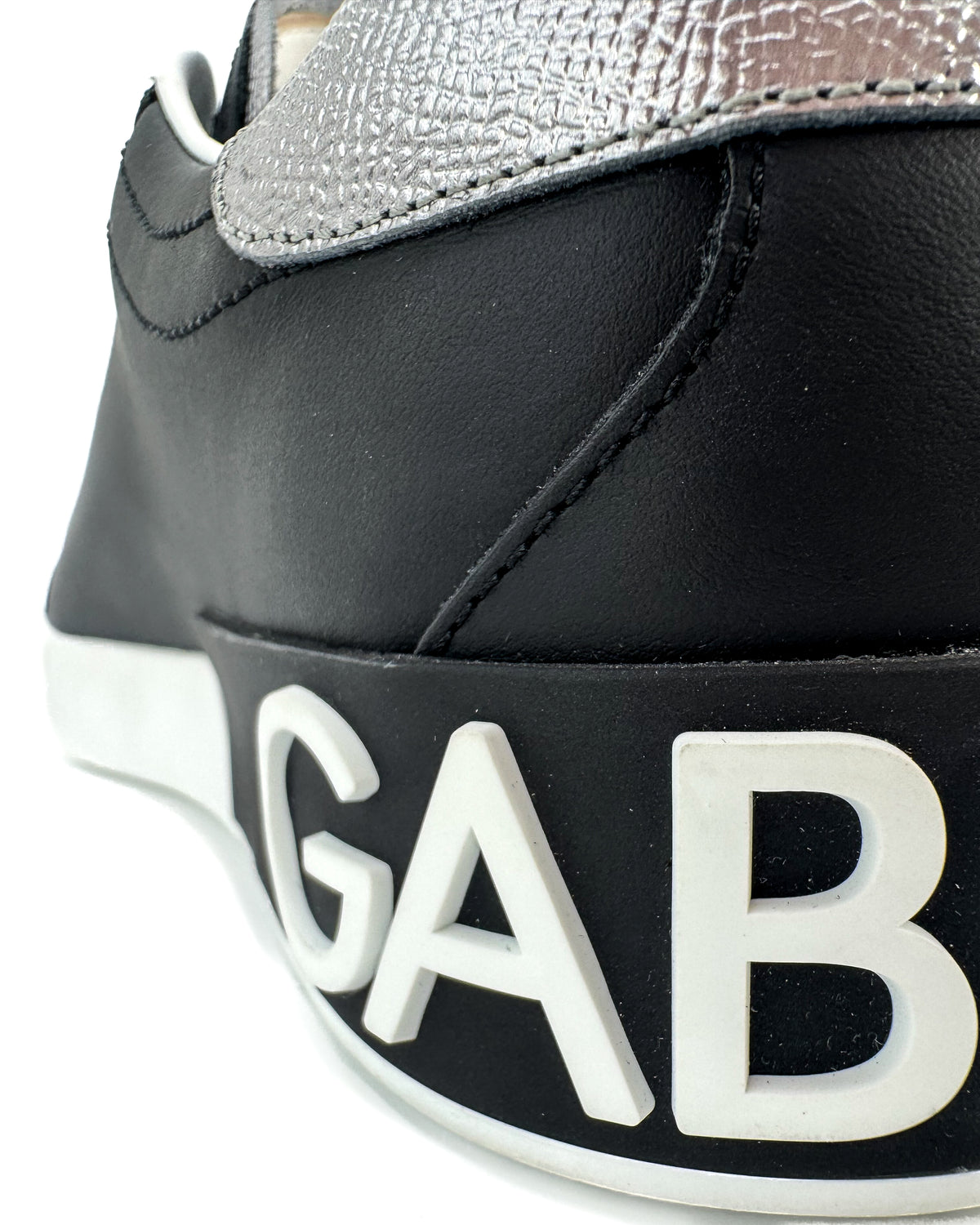 Dolce & Gabbana Calzado Portofino Sneaker Nero/Argento · Premium Avenue