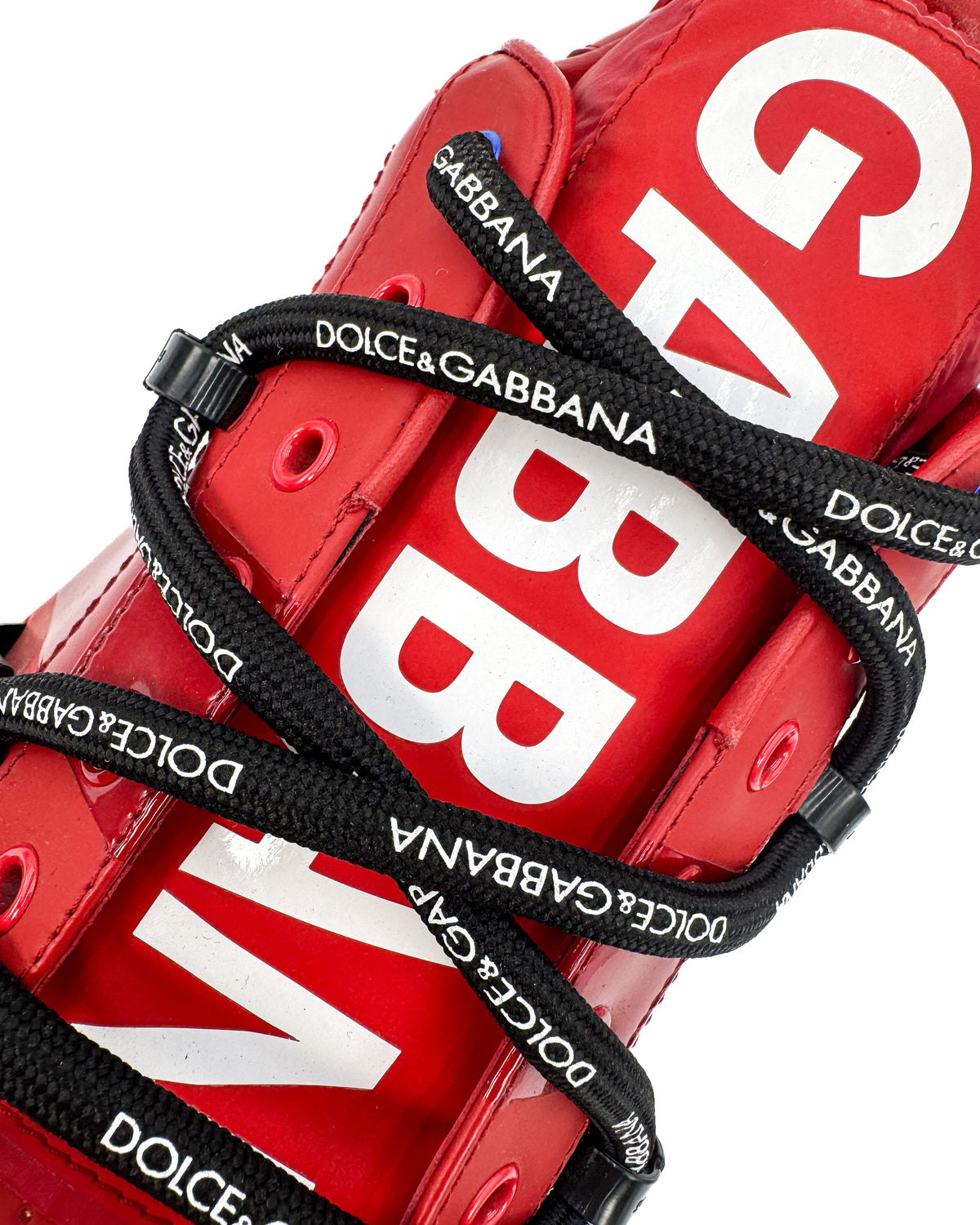 Dolce & Gabbana Calzado Portofino Sneaker Round Laces Patent Red · Premium Avenue