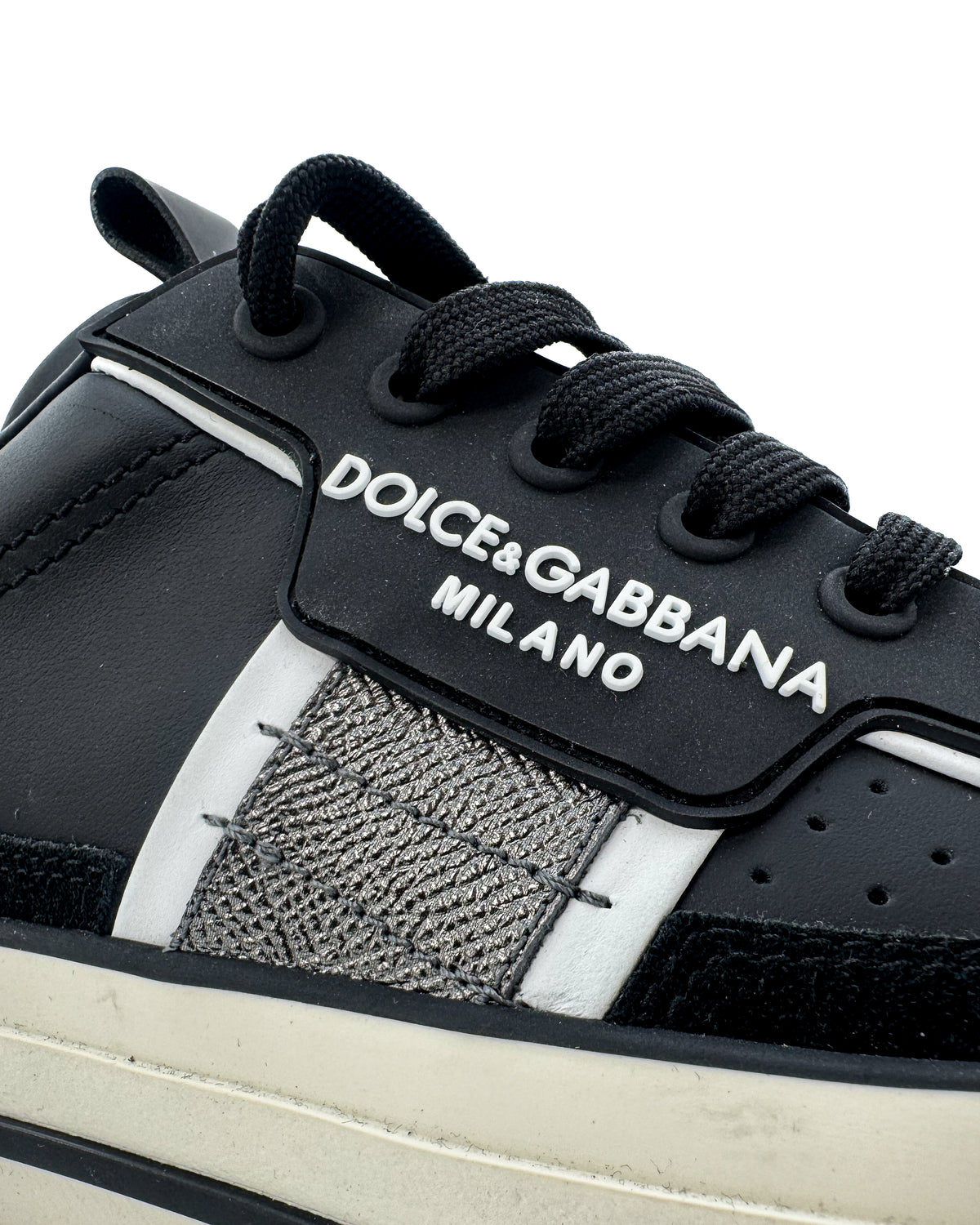 Dolce & Gabbana Calzado Portofino 2.0 Custom Nero/Argento · Premium Avenue
