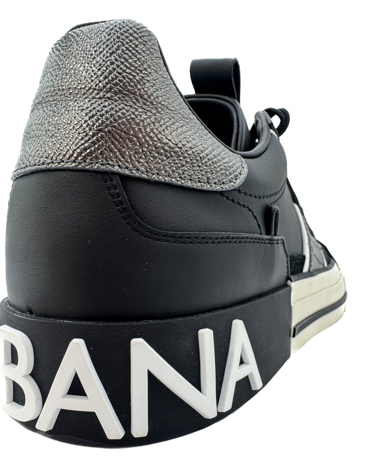 Dolce & Gabbana Calzado Portofino 2.0 Custom Nero/Argento · Premium Avenue