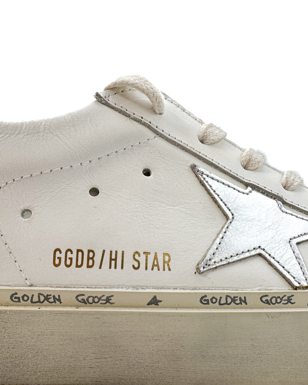 Golden Goose Calzado Hi -star White/Silver/Lilac · Premium Avenue