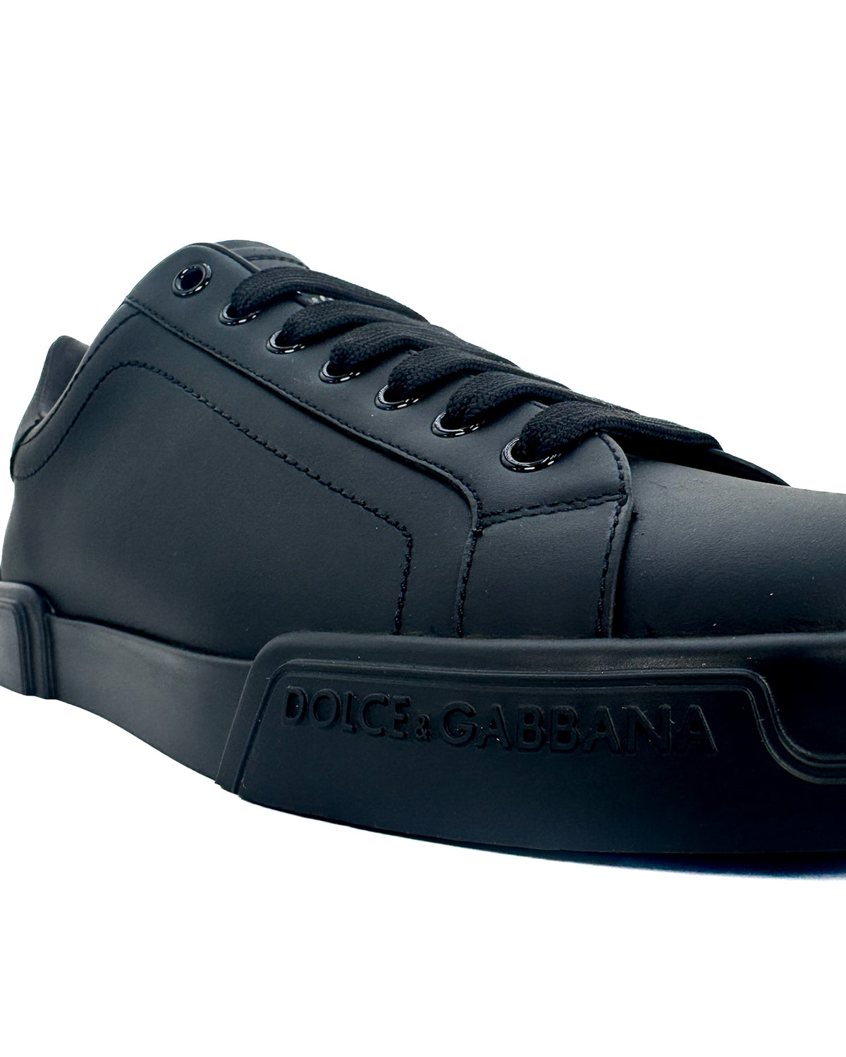Dolce & Gabbana Calzado Sneaker Portofino In Vitello Nero · Premium Avenue