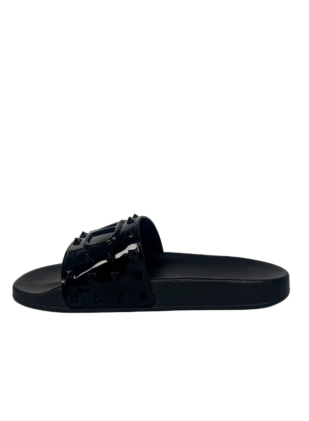 Valentino Calzado Summer Vlogo Signature Silder Black · Premium Avenue