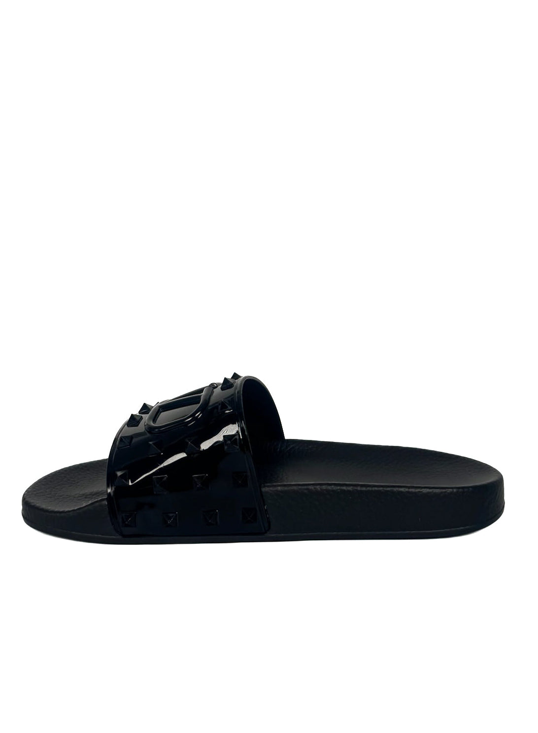 Valentino Calzado Summer Vlogo Signature Silder Black · Premium Avenue