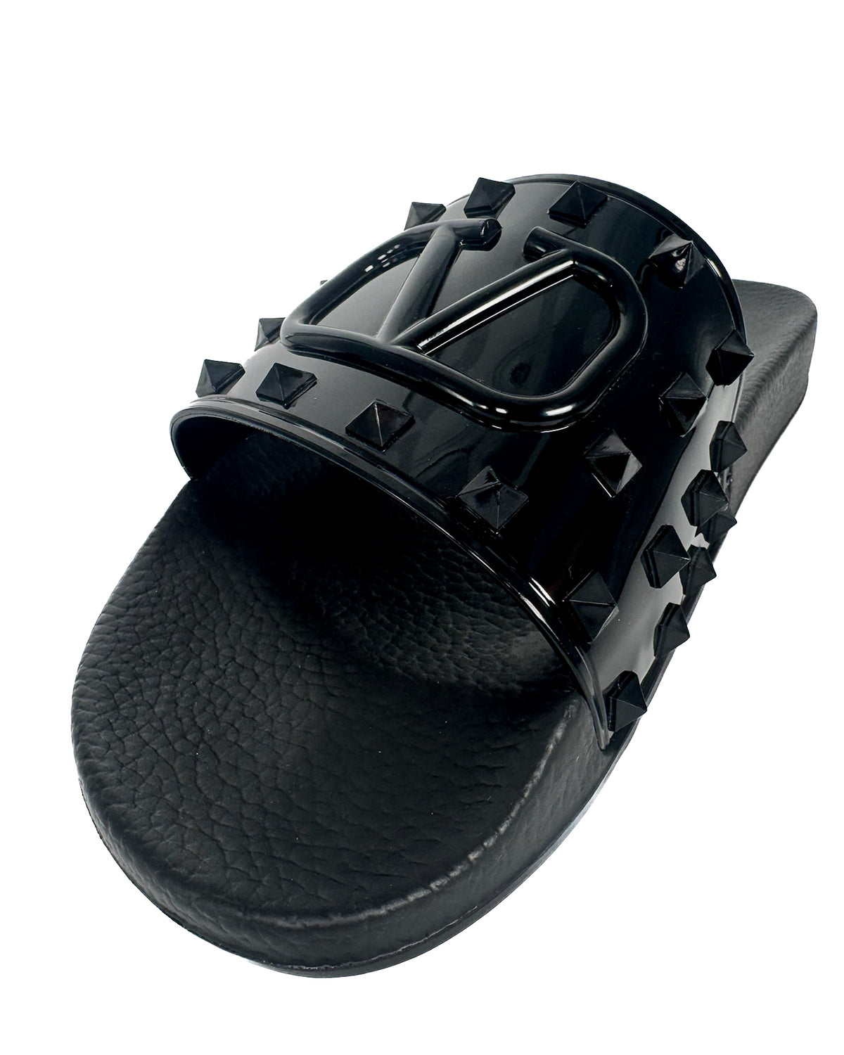 Valentino Calzado Summer Vlogo Signature Silder Black · Premium Avenue
