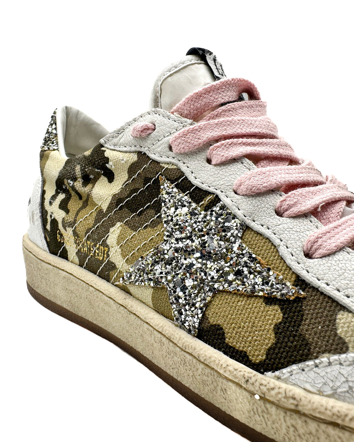 Golden Goose Calzado Ball Star White/Camouflage/Sil · Premium Avenue