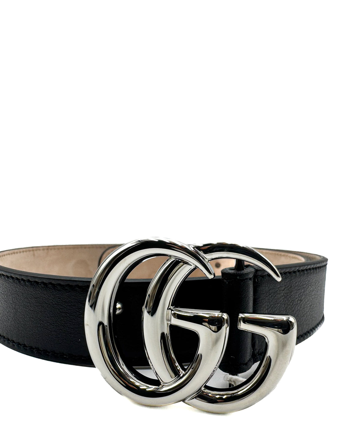 Gucci Accesorio J G Belt Leather Silver/Black · Premium Avenue