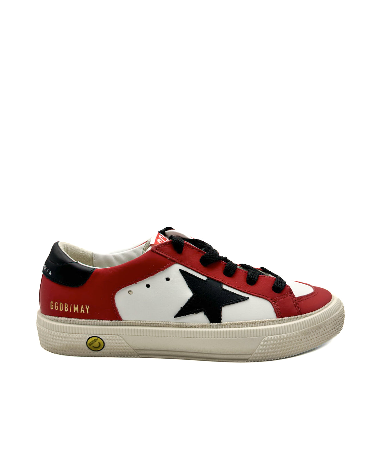 Golden Goose Calzado May With Double Quarter And Toe White/Strawberry Red/Black · Premium Avenue