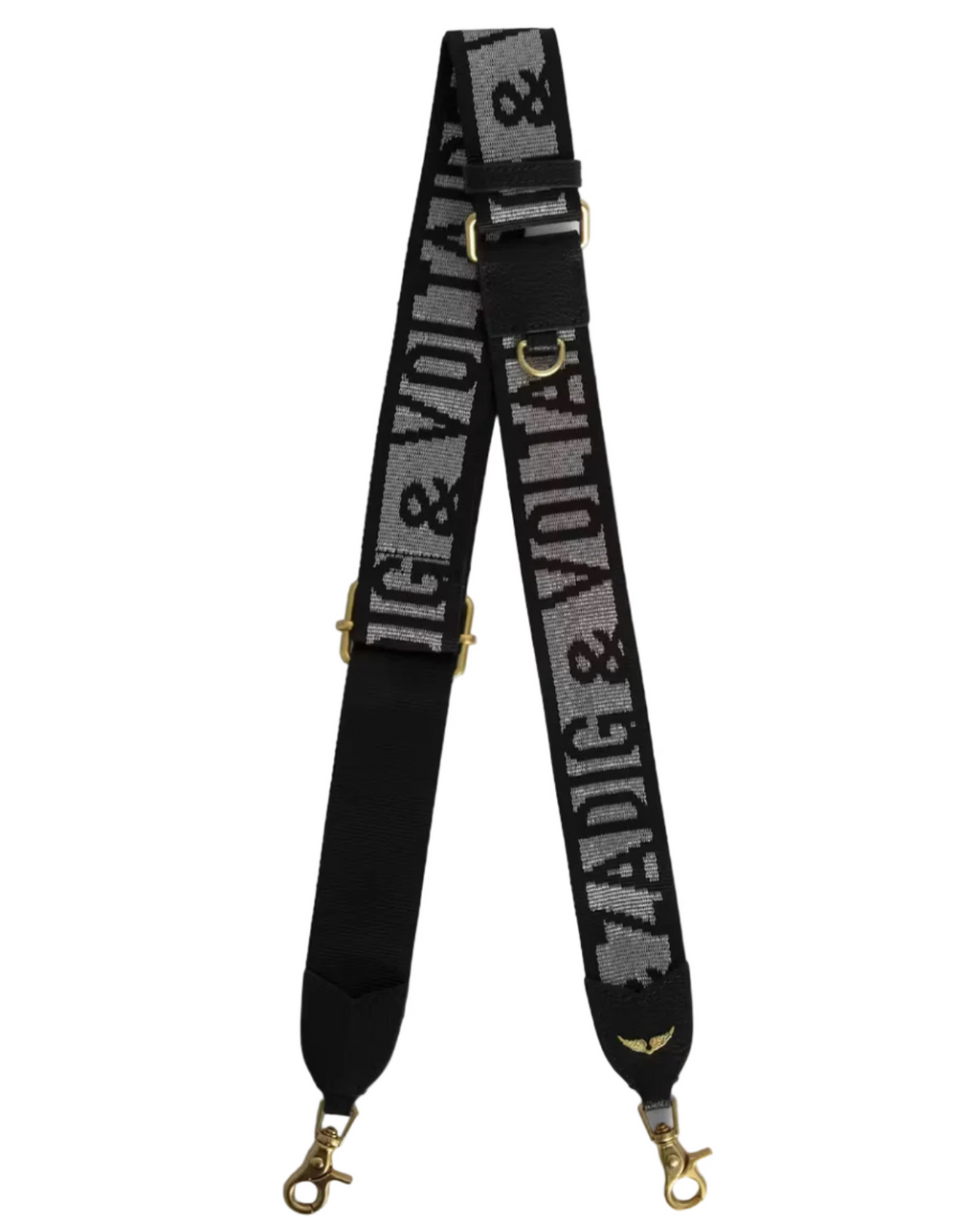 ZADIG & VOLTAIRE - STRAP GLITTER NOIR SILVER