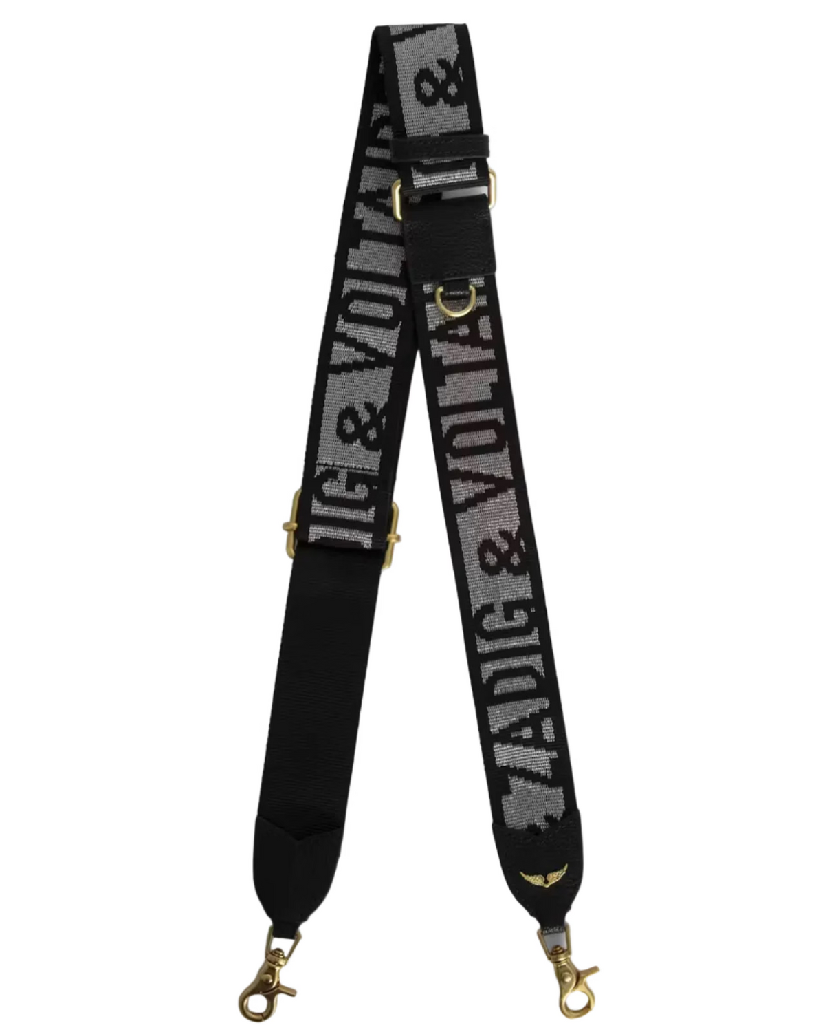 ZADIG & VOLTAIRE - STRAP GLITTER NOIR SILVER