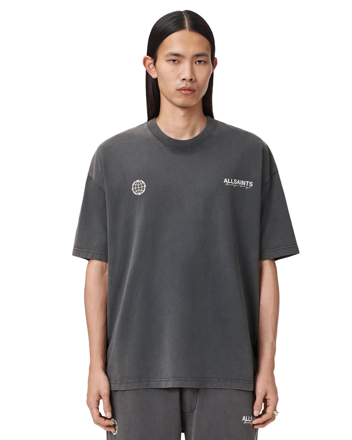 AllSaints Emblem SS Tee Washed Black · Premium Avenue