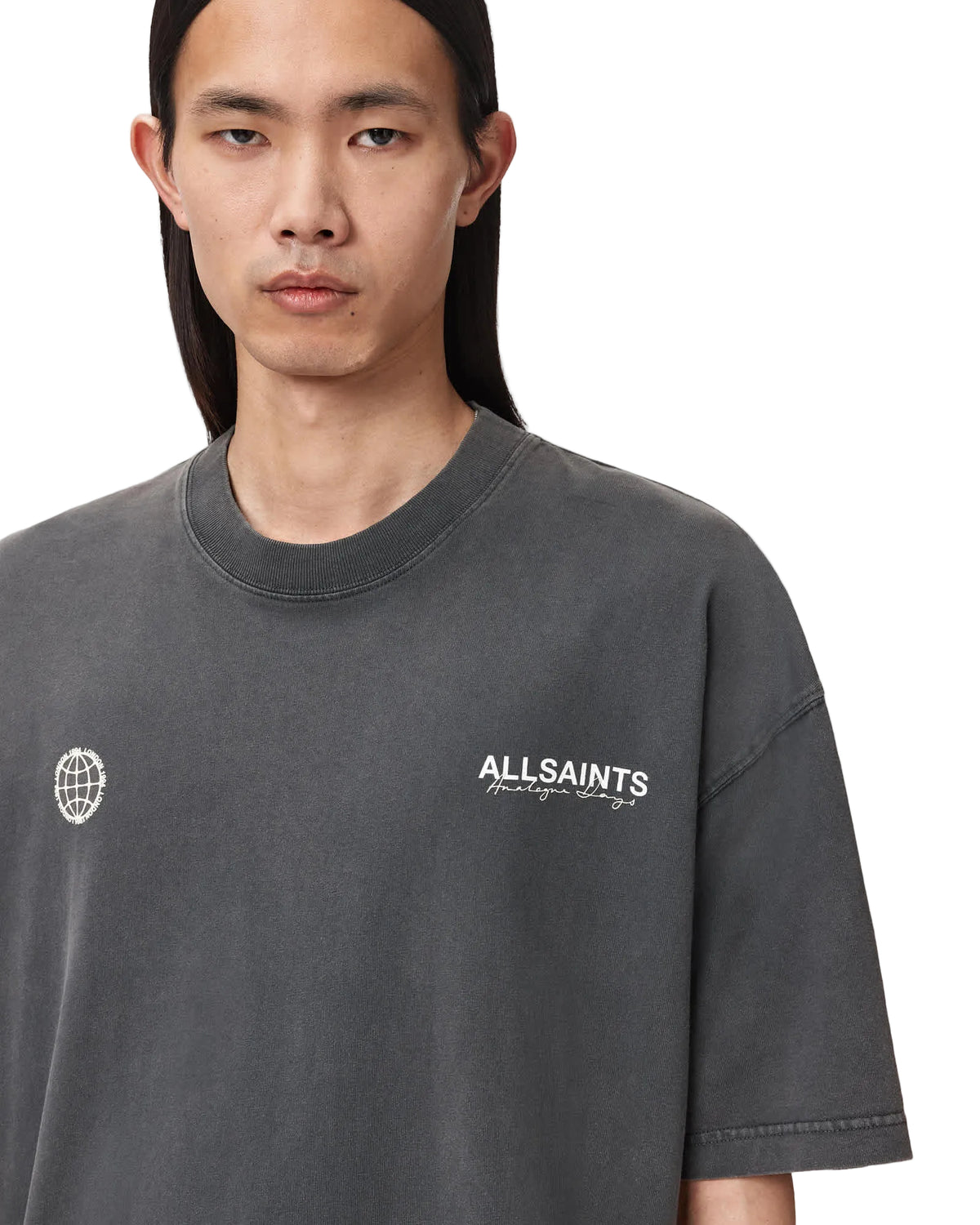 AllSaints Emblem Washed Black · detalle · Premium Avenue