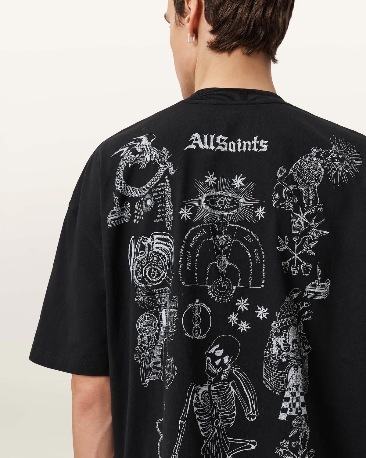 AllSaints Terra Jet Black · espalda · Premium Avenue
