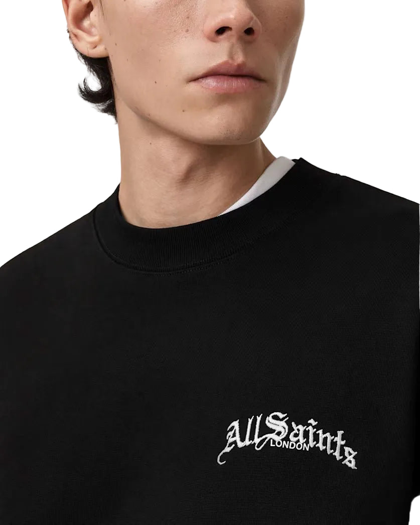 ALL SAINTS - DESCENT CREW WASHED BLACK
