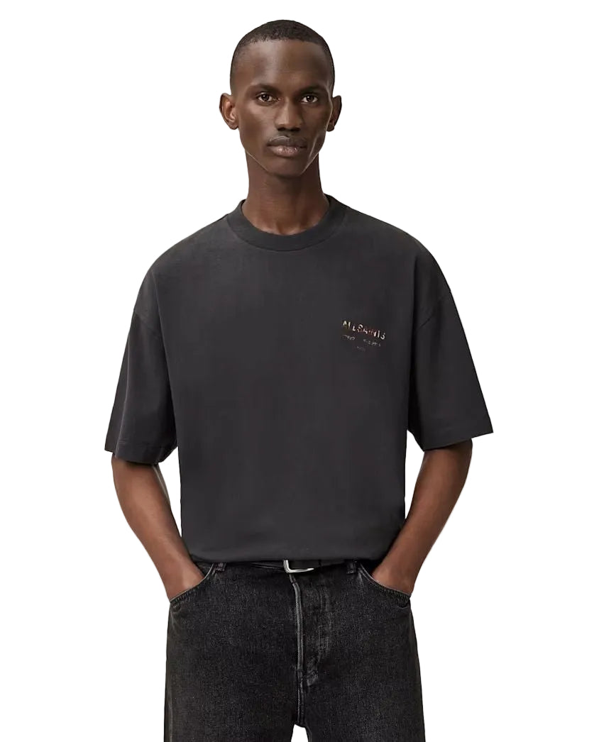 ALL SAINTS - UNDERGROUND SS CREW WSHED BLACK/DAKOTA